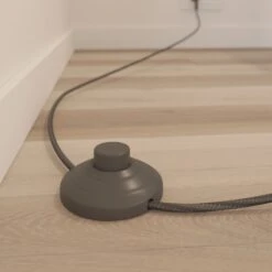 Lucande Jinda Stehlampe, Holzgestell, Stoff Blau -Lucande 9627079 8