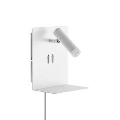 Lucande Zavi LED-Wandspot Mit Ablage, USB, Weiß -Lucande 9627263 4