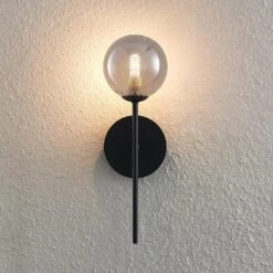 Lucande Wynona Wandleuchte, 1-fl. Schwarz -Lucande 9627295 6