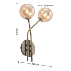 Lucande Wynona Wandleuchte, 2-fl. Altmessing -Lucande 9627298 4