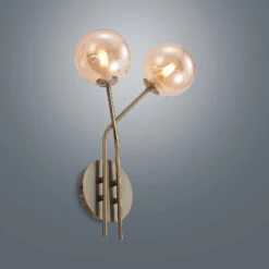 Lucande Wynona Wandleuchte, 2-fl. Altmessing -Lucande 9627298 6