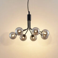 Lucande Wynona Pendelleuchte, 7-fl. Schwarz -Lucande 9627303 5