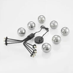 Lucande Wynona Pendelleuchte, 7-fl. Schwarz -Lucande 9627303 7