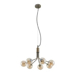 Lucande Wynona Pendelleuchte, 7-fl. Altmessing -Lucande 9627304 3