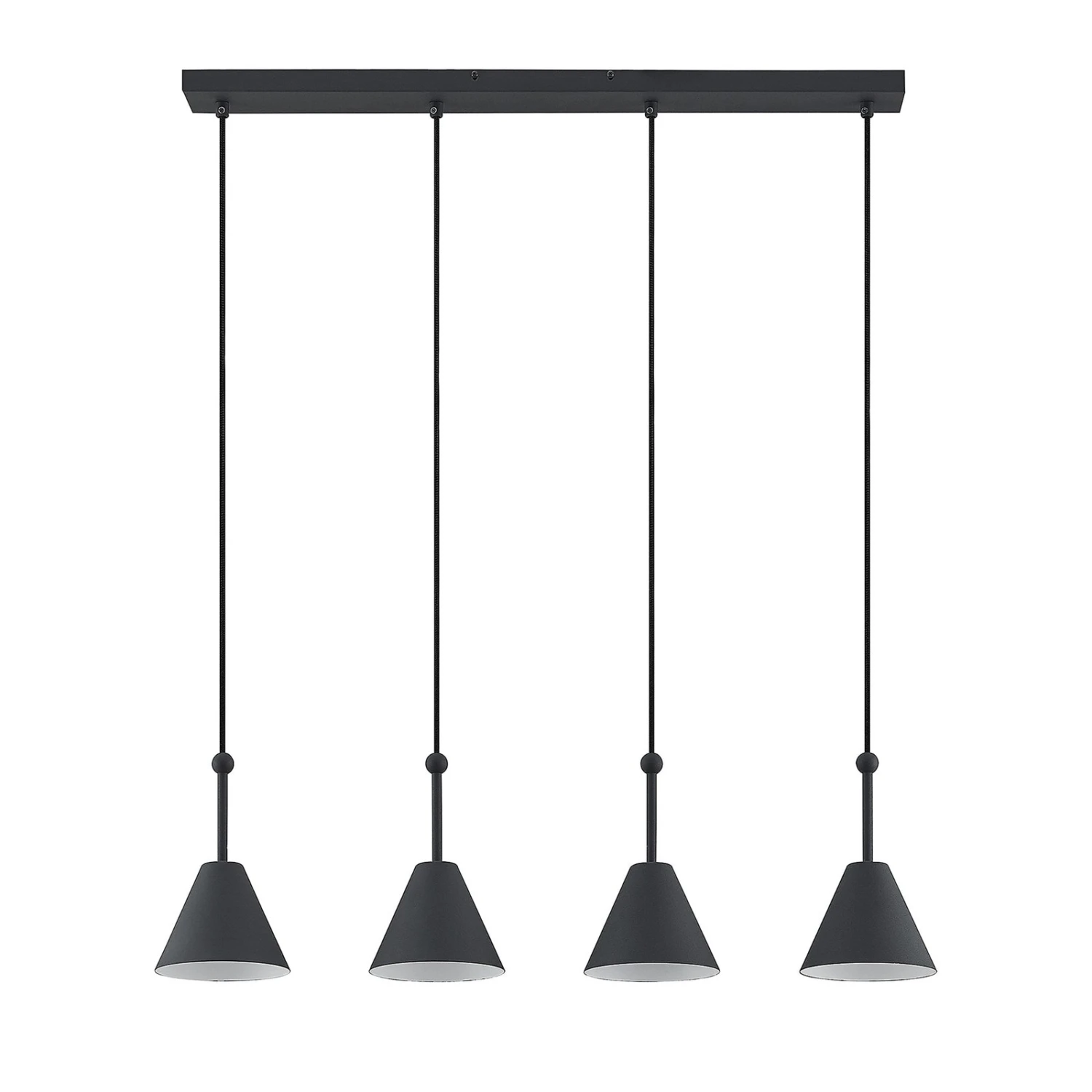 Lucande Phina Hängeleuchte In Schwarz, Vierflammig 5 Lucande Phina Hängeleuchte In Schwarz, Vierflammig – Bild 3