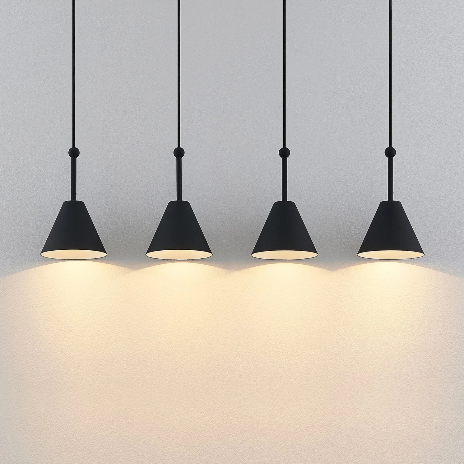 Lucande Phina Hängeleuchte In Schwarz, Vierflammig 7 Lucande Phina Hängeleuchte In Schwarz, Vierflammig – Bild 5