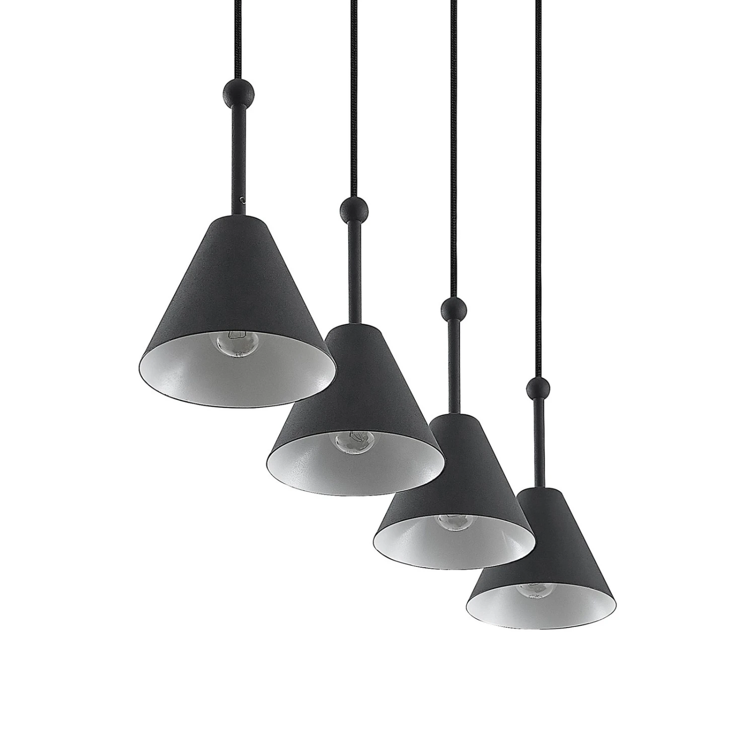 Lucande Phina Hängeleuchte In Schwarz, Vierflammig 8 Lucande Phina Hängeleuchte In Schwarz, Vierflammig – Bild 6