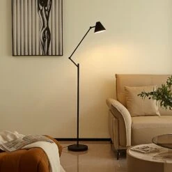 Lucande Phina Stehleuchte In Schwarz, Höhenverst.