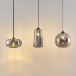 Lucande Wilja Hängeleuchte, Dreiflammig, Rauchgrau 15 Lucande Wilja Hängeleuchte, Dreiflammig, Rauchgrau -Lucande 9627333 4