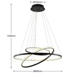 Lucande Filippa LED-Pendelleuchte Mit 3 Ringen 17 Lucande Filippa LED-Pendelleuchte Mit 3 Ringen -Lucande 9627408 6