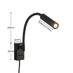 Lucande Anaella LED-Wandleuchte, Schwarz, 47 Cm -Lucande 9627475 4