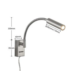 Lucande Anaella LED-Wandleuchte, Nickel, 47 Cm -Lucande 9627476 4