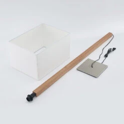 Lucande Heily Stehleuchte, Holz, Eckig, Weiß -Lucande 9627522 8