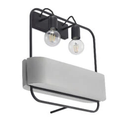 Lucande Teona Wandleuchte Mit Beton, Zweiflammig -Lucande 9627613 7