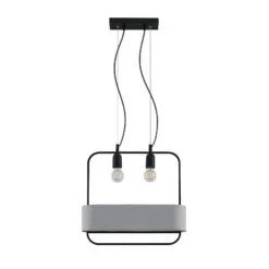 Lucande Teona Hängeleuchte Mit Beton, Zweiflammig -Lucande 9627614 2