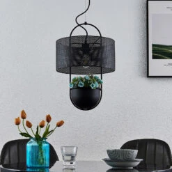 Lucande Amylee Hängelampe Mit Lochblechschirm -Lucande 9627615 2