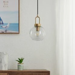 Lucande Nalian Hängeleuchte Mit Glasschirm, Klar -Lucande 9627673 1