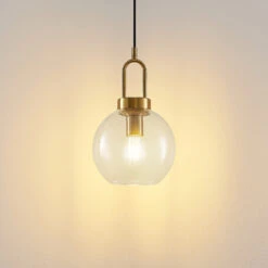 Lucande Nalian Hängeleuchte Mit Glasschirm, Klar -Lucande 9627673 4