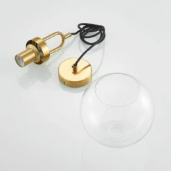 Lucande Nalian Hängeleuchte Mit Glasschirm, Klar -Lucande 9627673 7