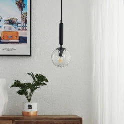 Lucande Edami Hängeleuchte Aus Glas, Schwarz -Lucande 9627675 2