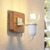 Lucande Becky Holz-Wandspot, Einflammig, Weiß -Lucande 9627695