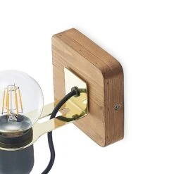 Lucande Becky Holz-Wandspot, Einflammig, Schwarz -Lucande 9627696 4