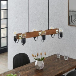 Lucande Becky Hängeleuchte, Sechsflammig, Schwarz -Lucande 9627766 1