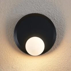 Lucande Andelina Wandleuchte, Rund, Schwarz 16 Lucande Andelina Wandleuchte, Rund, Schwarz -Lucande 9627767 5