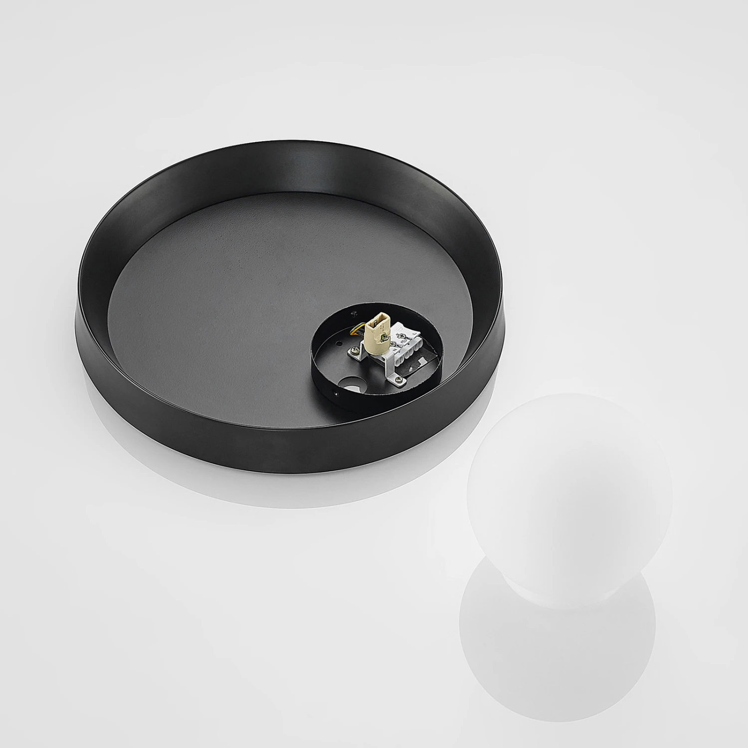 Lucande Andelina Wandleuchte, Rund, Schwarz 11 Lucande Andelina Wandleuchte, Rund, Schwarz – Bild 9