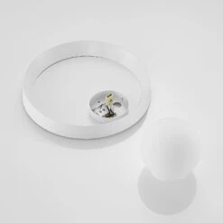 Lucande Andelina Wandleuchte, Rund, Weiß -Lucande 9627768 8