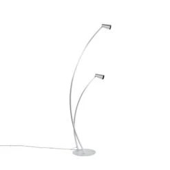 Lucande Velanoris Stehlampe, 2-fl., Alu Gebürstet -Lucande 9627806 3