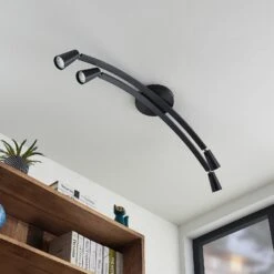 Lucande Velanoris Deckenlampe, 4-fl. Schwarz -Lucande 9627809 2