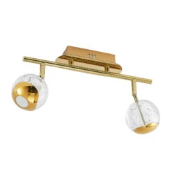 Lucande Kilio LED-Deckenstrahler, 2-flammig, Gold -Lucande 9627948 2