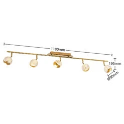 Lucande Kilio LED-Deckenstrahler, 5-flammig, Gold 15 Lucande Kilio LED-Deckenstrahler, 5-flammig, Gold -Lucande 9627952 4