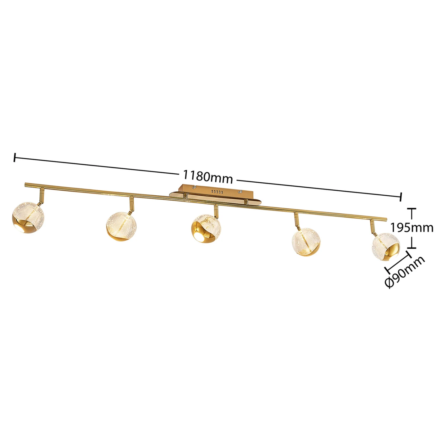Lucande Kilio LED-Deckenstrahler, 5-flammig, Gold 7 Lucande Kilio LED-Deckenstrahler, 5-flammig, Gold – Bild 5