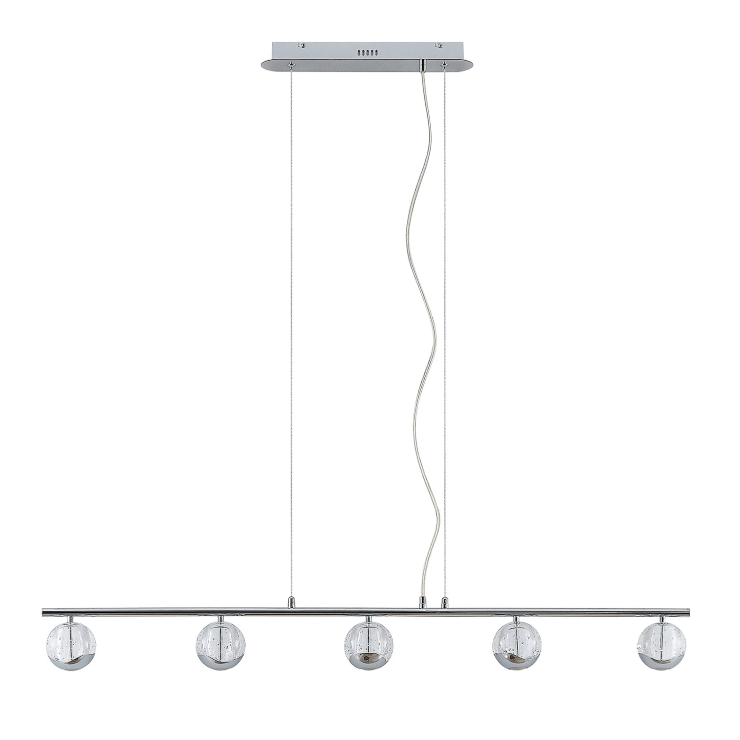 Lucande Kilio LED-Hängeleuchte, 5-flammig, Chrom 5 Lucande Kilio LED-Hängeleuchte, 5-flammig, Chrom – Bild 3