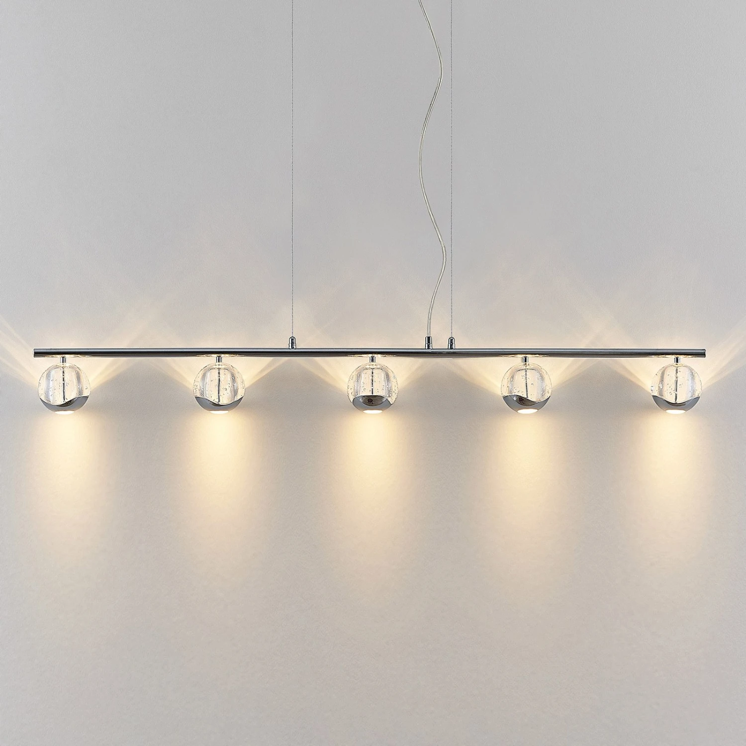 Lucande Kilio LED-Hängeleuchte, 5-flammig, Chrom 7 Lucande Kilio LED-Hängeleuchte, 5-flammig, Chrom – Bild 5