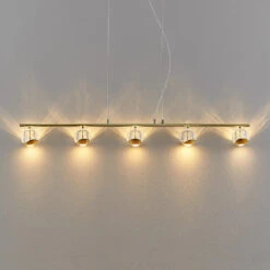 Lucande Kilio LED-Hängeleuchte, 5-flammig, Gold -Lucande 9627954 4