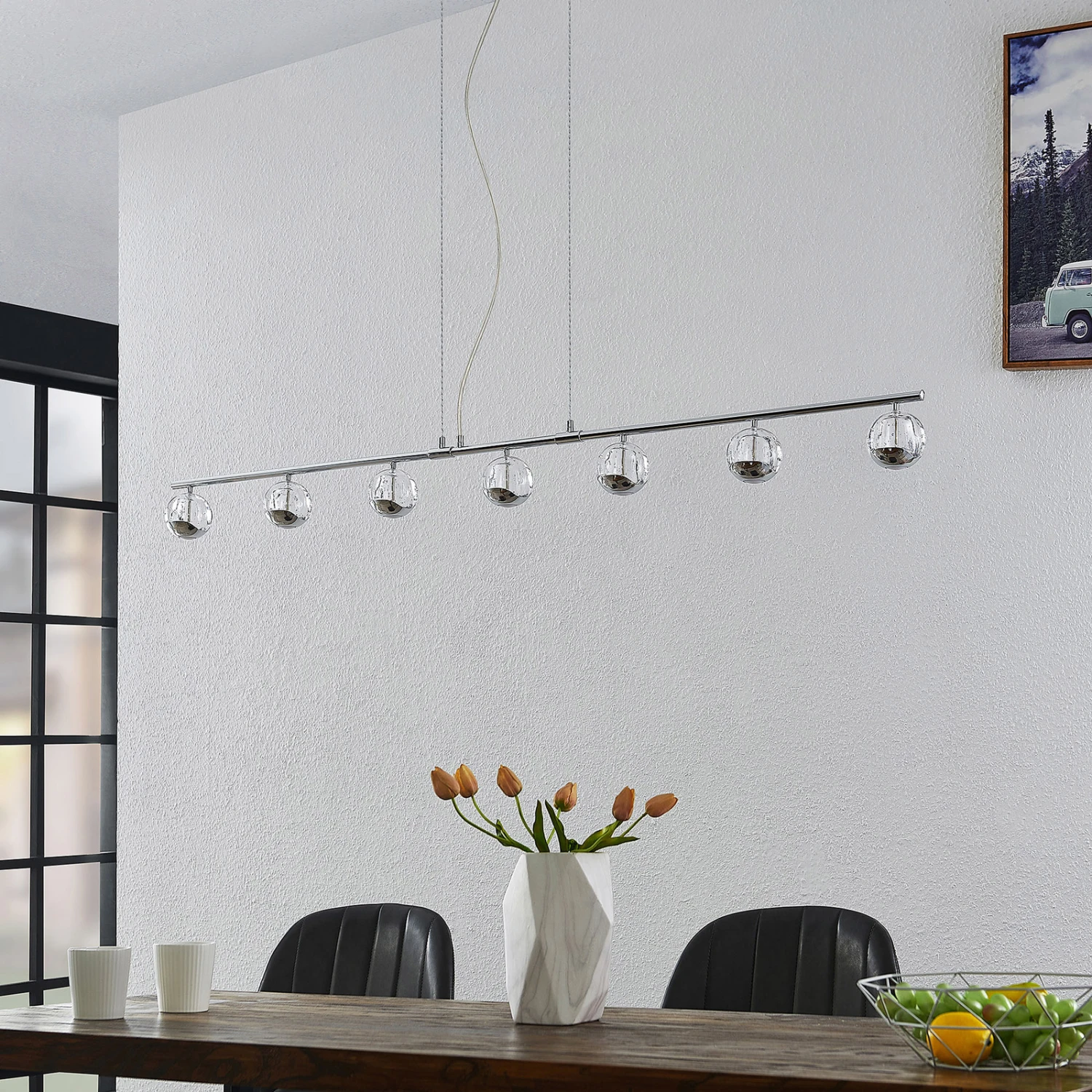 Lucande Kilio LED-Hängeleuchte, 7-flammig, Chrom 4 Lucande Kilio LED-Hängeleuchte, 7-flammig, Chrom – Bild 2