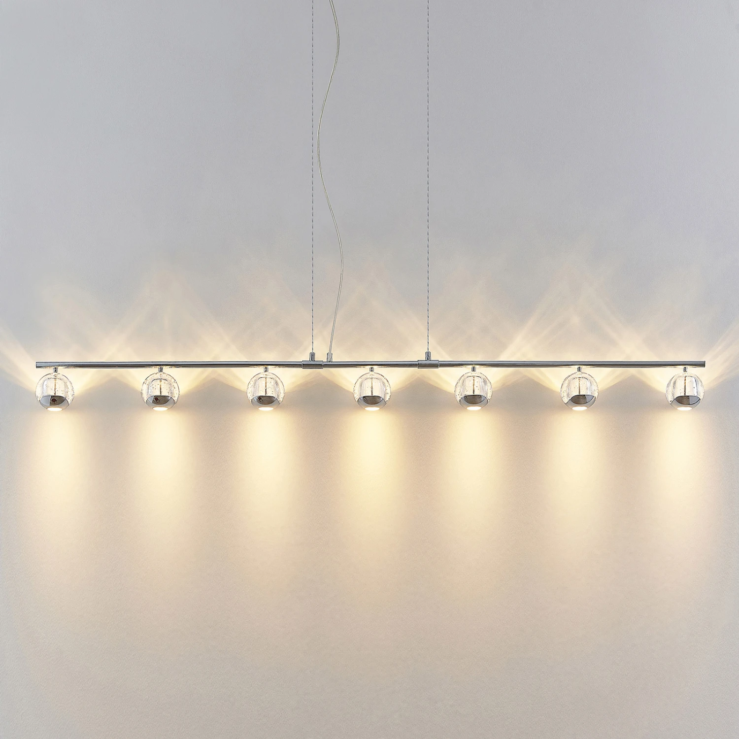 Lucande Kilio LED-Hängeleuchte, 7-flammig, Chrom 7 Lucande Kilio LED-Hängeleuchte, 7-flammig, Chrom – Bild 5