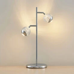 Lucande Kilio LED-Tischleuchte, Dimmbar, In Chrom -Lucande 9627957 4