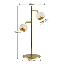 Lucande Kilio LED-Tischleuchte, Dimmbar, In Gold -Lucande 9627958 3