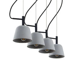 Lucande Otavis Hängeleuchte Aus Beton, 4-flammig -Lucande 9628234 6