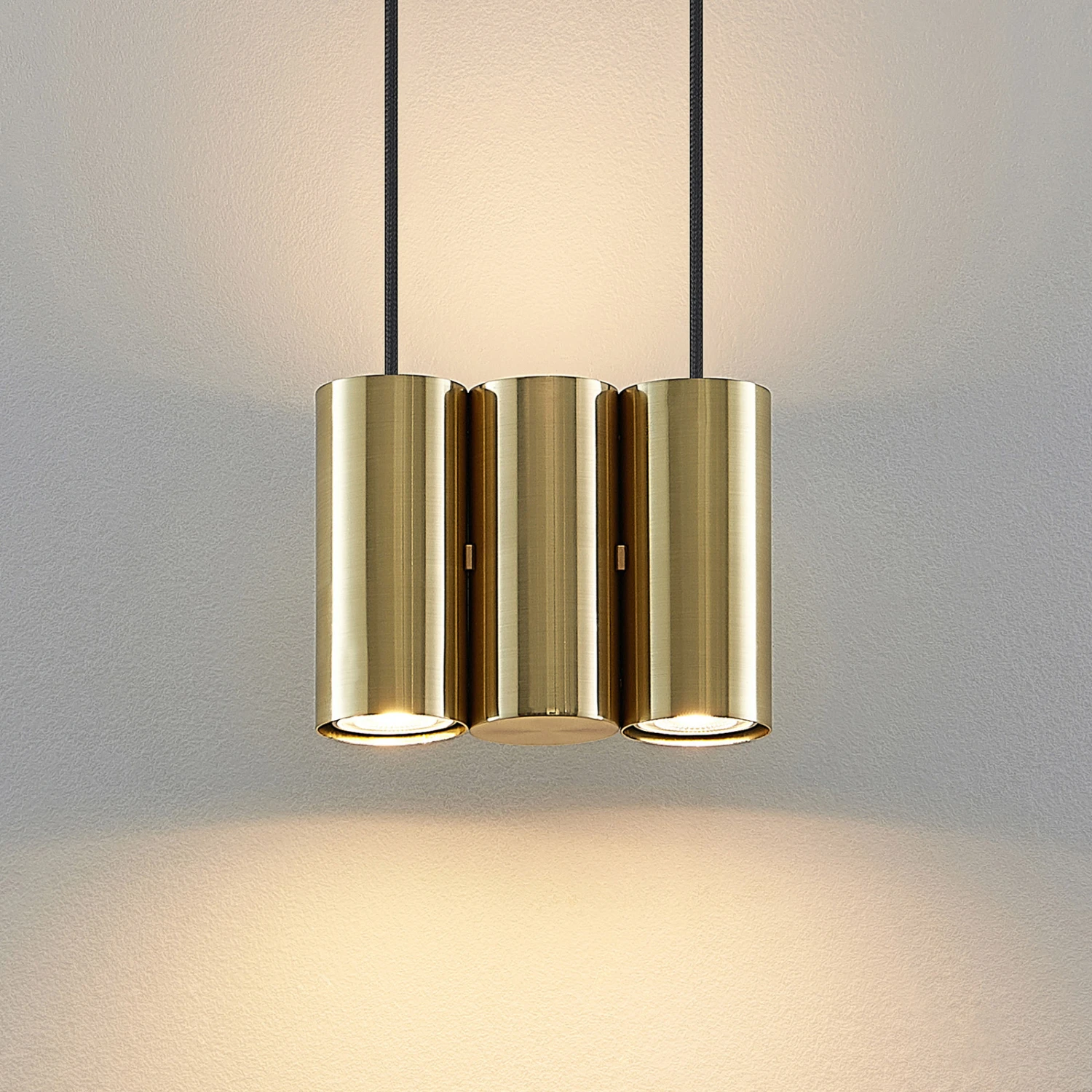 Lucande Cesur Hängeleuchte, Dreiflammig, Messing 8 Lucande Cesur Hängeleuchte, Dreiflammig, Messing – Bild 6