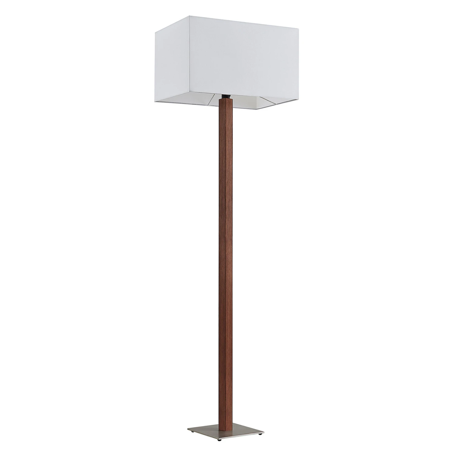 Lucande Larkira Stoff-Stehlampe, Holz, Eckig, Weiß 5 Lucande Larkira Stoff-Stehlampe, Holz, Eckig, Weiß – Bild 3