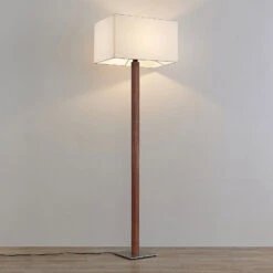 Lucande Larkira Stoff-Stehlampe, Holz, Eckig, Weiß 15 Lucande Larkira Stoff-Stehlampe, Holz, Eckig, Weiß -Lucande 9628396 4