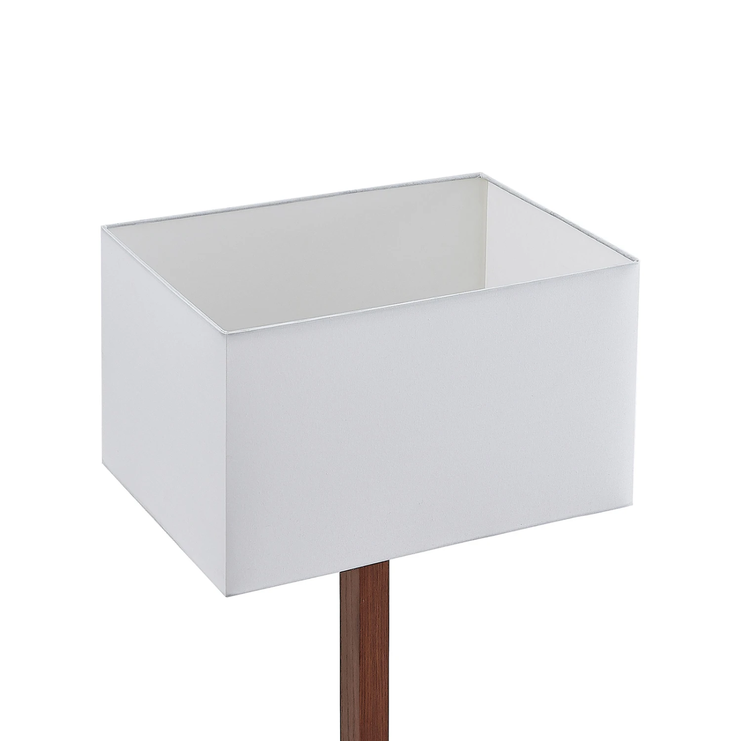 Lucande Larkira Stoff-Stehlampe, Holz, Eckig, Weiß 8 Lucande Larkira Stoff-Stehlampe, Holz, Eckig, Weiß – Bild 6