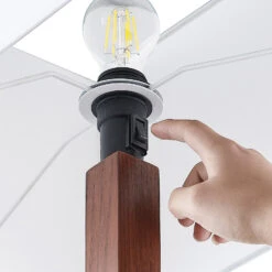 Lucande Larkira Stoff-Stehlampe, Holz, Eckig, Weiß 17 Lucande Larkira Stoff-Stehlampe, Holz, Eckig, Weiß -Lucande 9628396 6