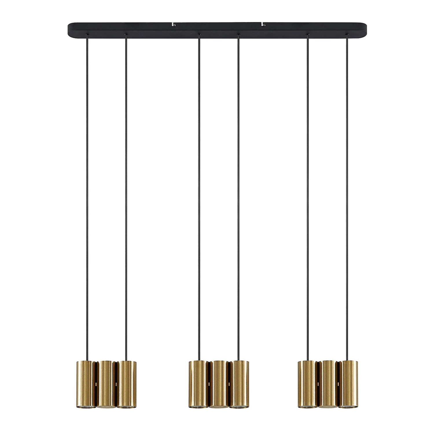 Lucande Cesur Hängeleuchte, Neunflammig, Messing 5 Lucande Cesur Hängeleuchte, Neunflammig, Messing – Bild 3