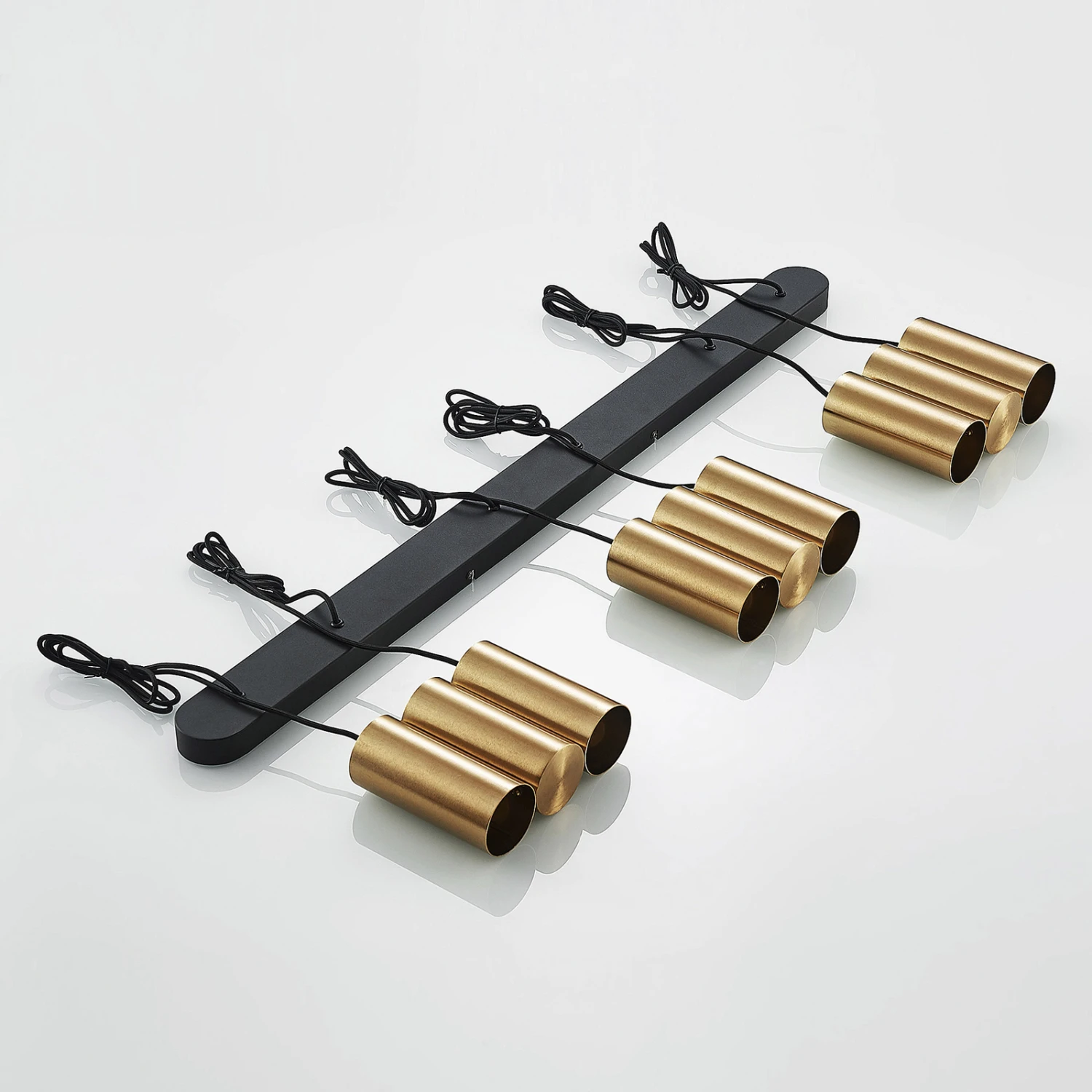 Lucande Cesur Hängeleuchte, Neunflammig, Messing 10 Lucande Cesur Hängeleuchte, Neunflammig, Messing – Bild 8